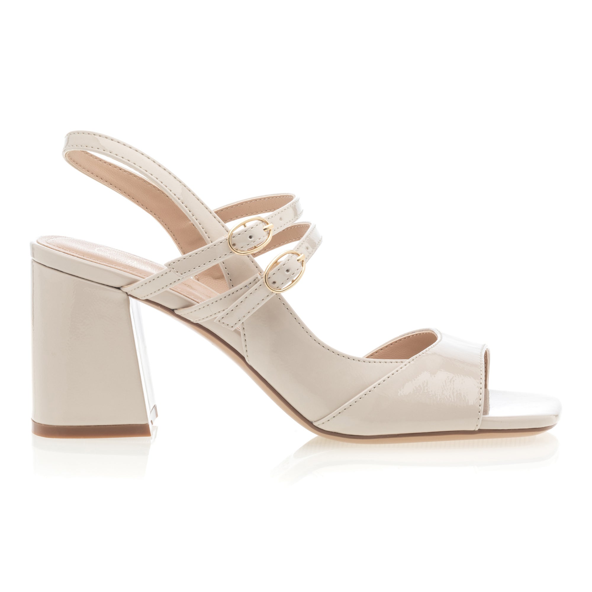Nu-pieds à talon Femme beige