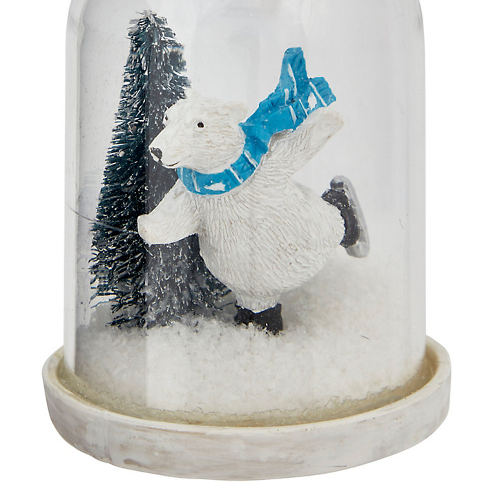 Boule de noel figurine Ours polaire sur skate