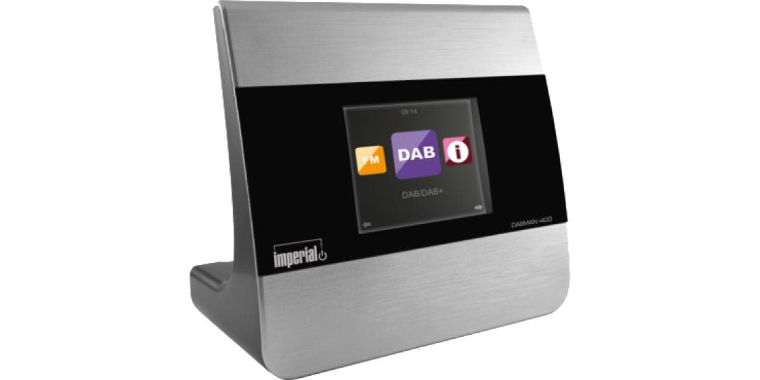 Imperial Radio-Tuner Dabman i400 Adapter Silber Kompakter Hybridradio-Adapter (DAB , UKW, Internetradio) mit 3.2” (8.1 cm) Farbdisplay, Bluetooth 3.0, UPnP/DLNA und vielen benutzerfreundlichen Features