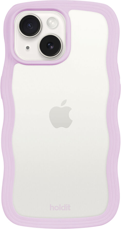 HoldIt Wavy Case iPhone 15/14/13 Lilla