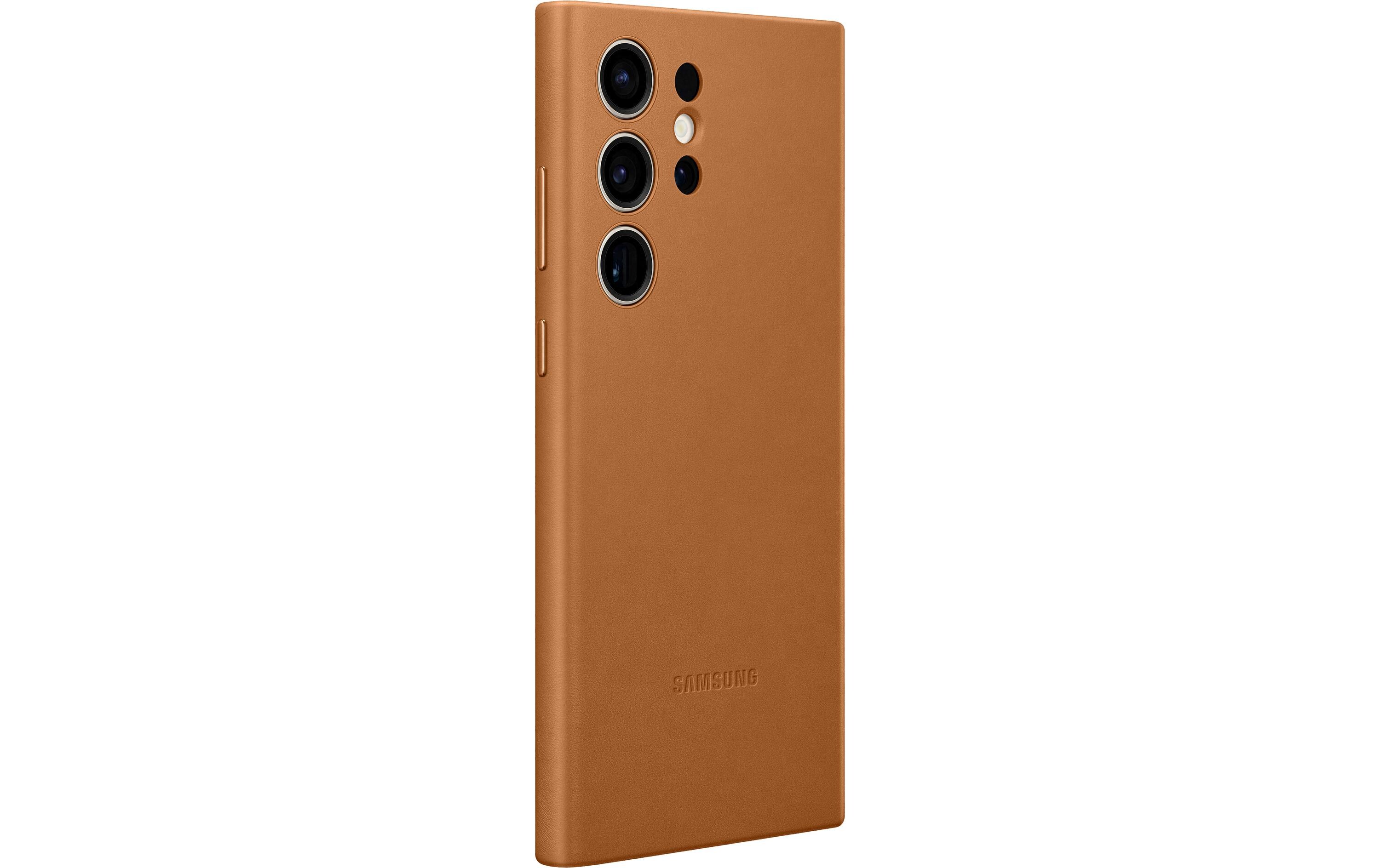 Back Cover Leather Galaxy S23 Ultra BraunLeder-Schutzhülle für das Samsung Galaxy S23 Ultra