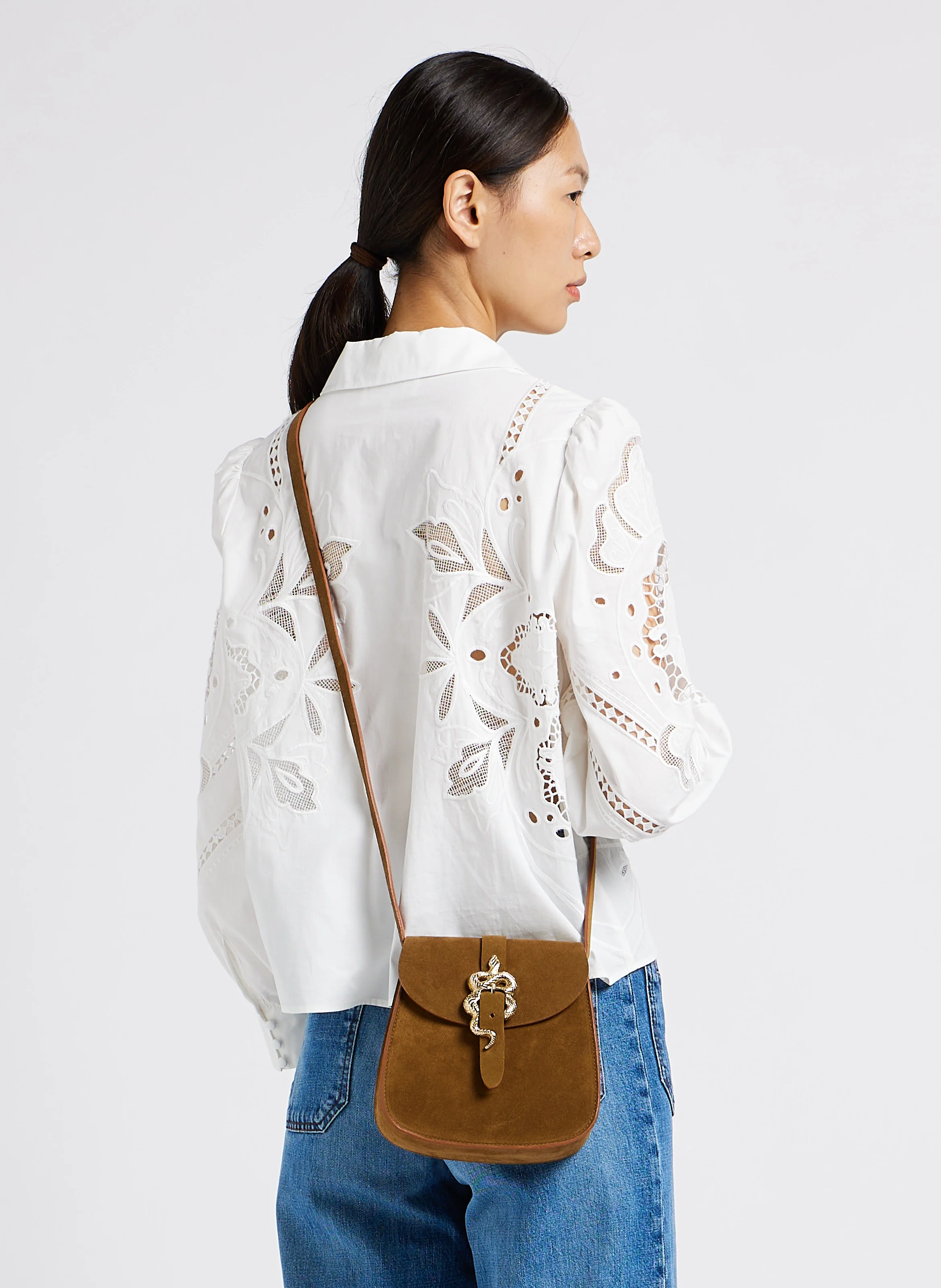 LE SAB BARBIER - Sac épaule en cuir | Marron