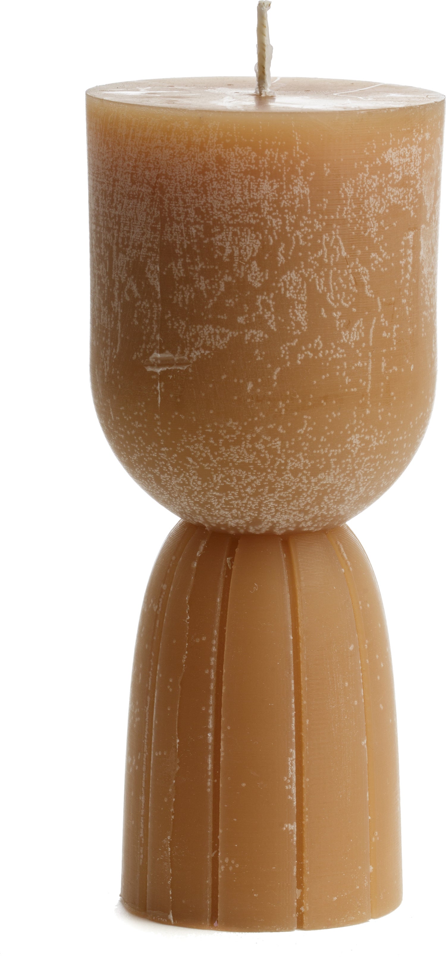 Rustik Lys stompkaars Zandé lichtbruin 55 uur D 7,5 H 17 cm
