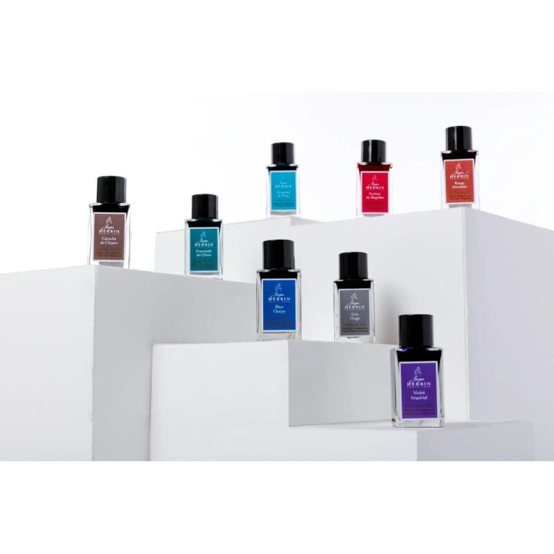 Encre 1670 à paillettes dorées 15ml - Rouge hématite