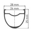 Roue Avant DT Swiss HG 1800 Spline 25 650 Disc | 12x100mm | Centerlock