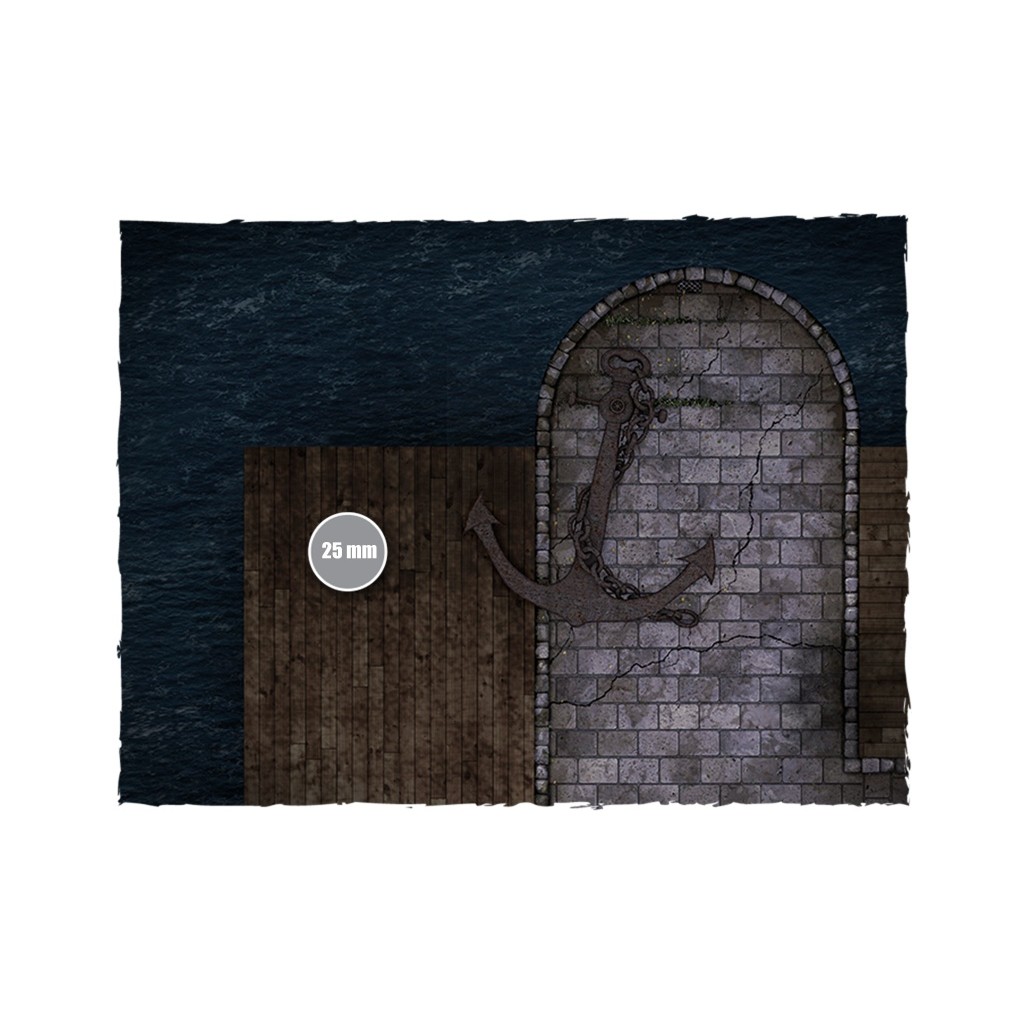 Terrain Mat Mousepad - Mythos Docks - 90x90