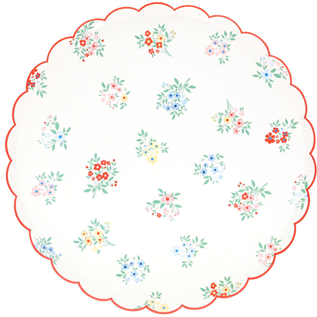 Meri meri borden ditsy posy - large - 8st