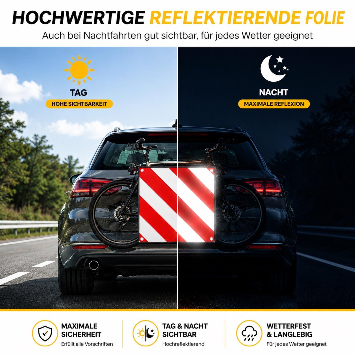 040 parts Alu 3 in 1 waarschuwingsbord