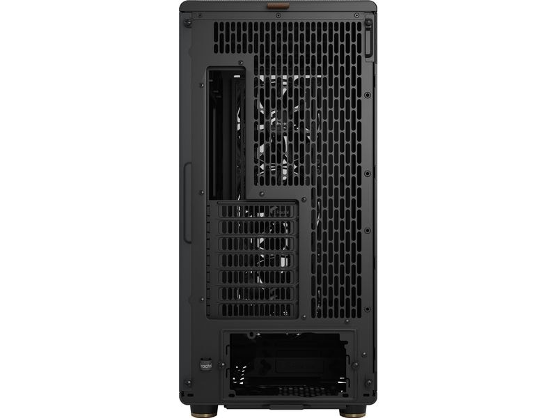 Fractal Design PC-Gehäuse North XL Schwarz Elegantes Gehäuse mit offener Front aus echtem Walnussholz