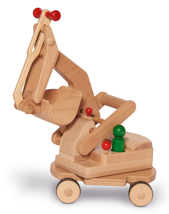 Holz-Fahrzeug SCHAUFELBAGGER 2-teilig