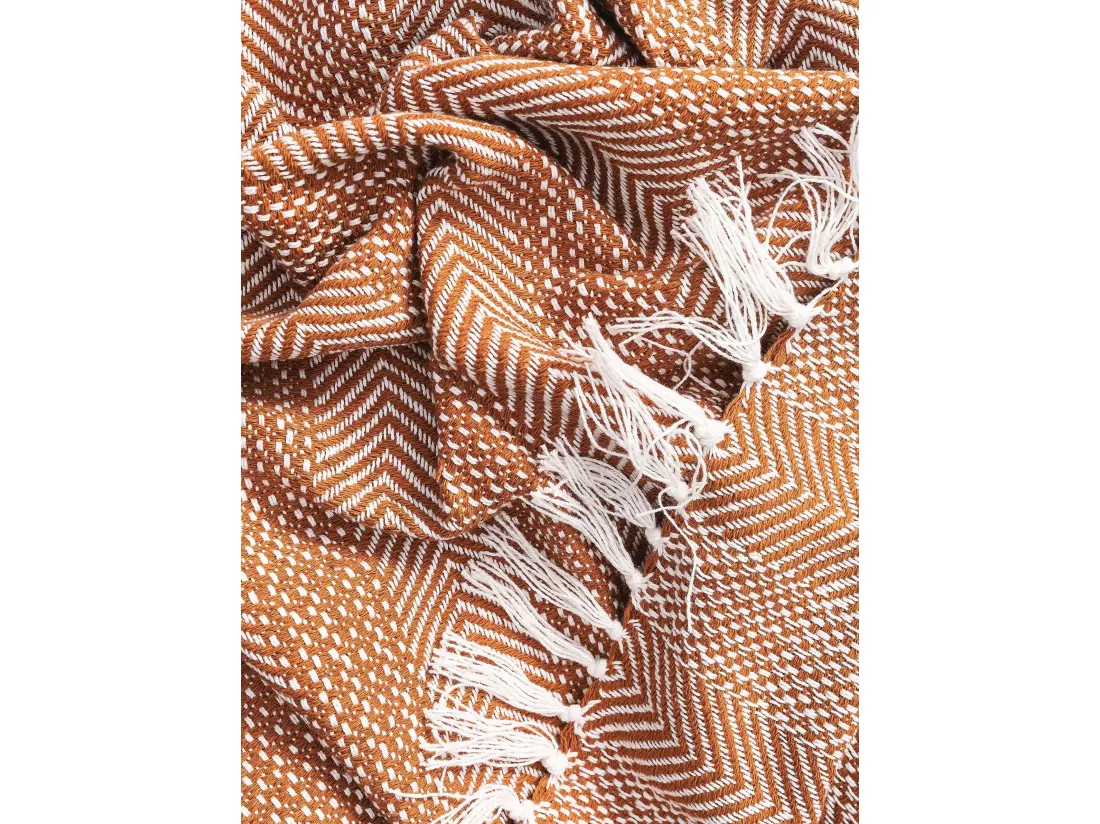 Plaid en coton Alisea Marron 125x150 cm