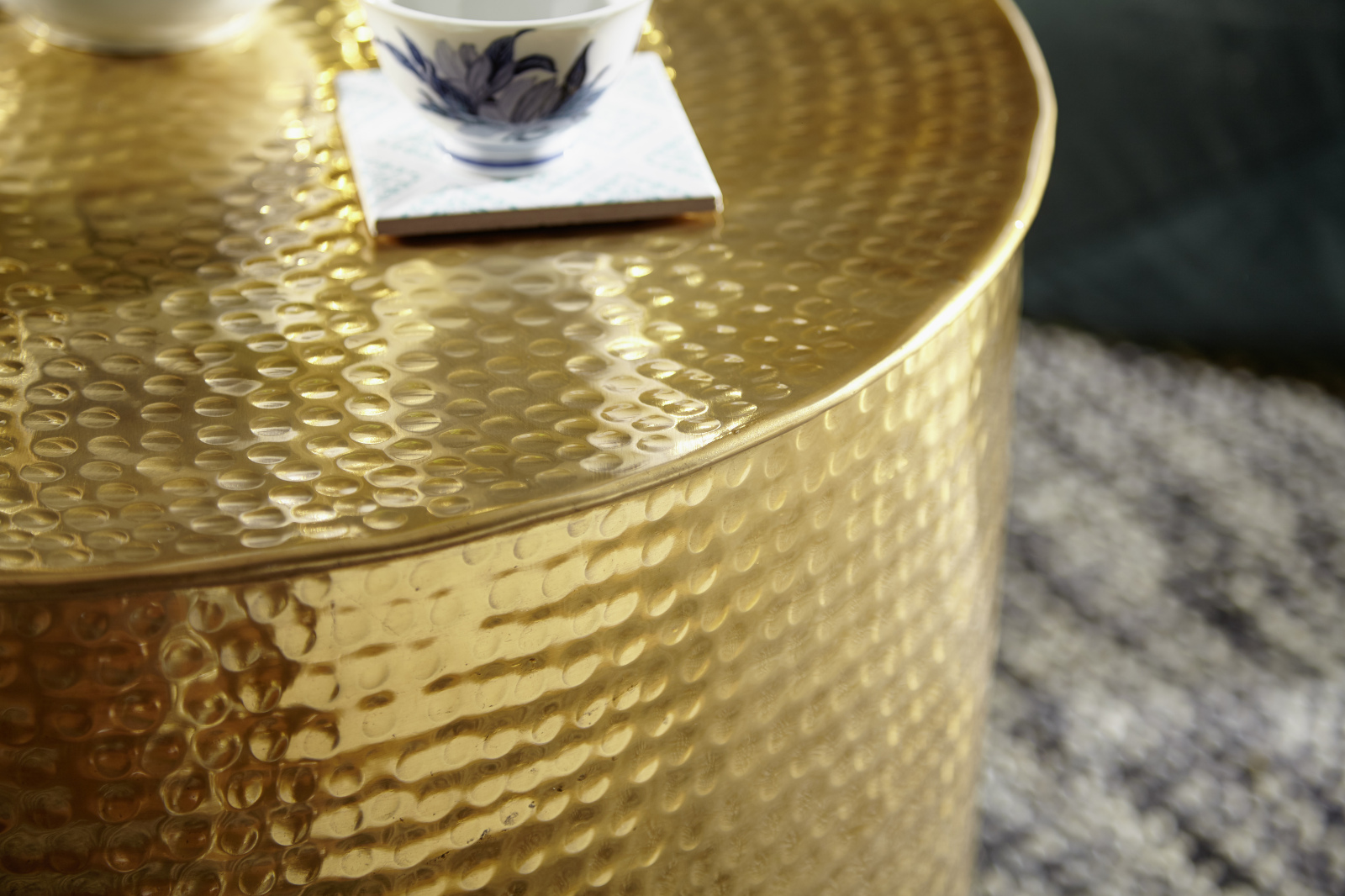 Loungetisch - goldfarben - Aluminium