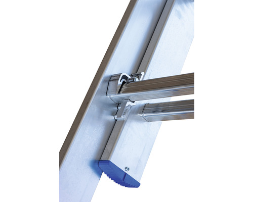 WERNER Multifunctionele ladder, aanleun-, trap- of uitschuifladder, aluminium, 3-delig, 3 x 8 sporten, werkhoogte 5,2 m