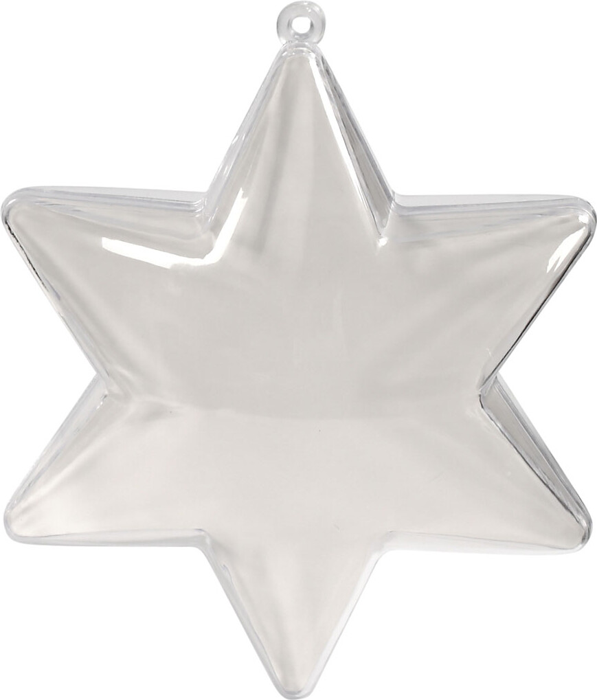 Deko-Stjerne - H 10 CM - Transparent - 5 Stk