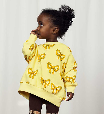 Mini Rodini Sweatshirt - Bow - Gul