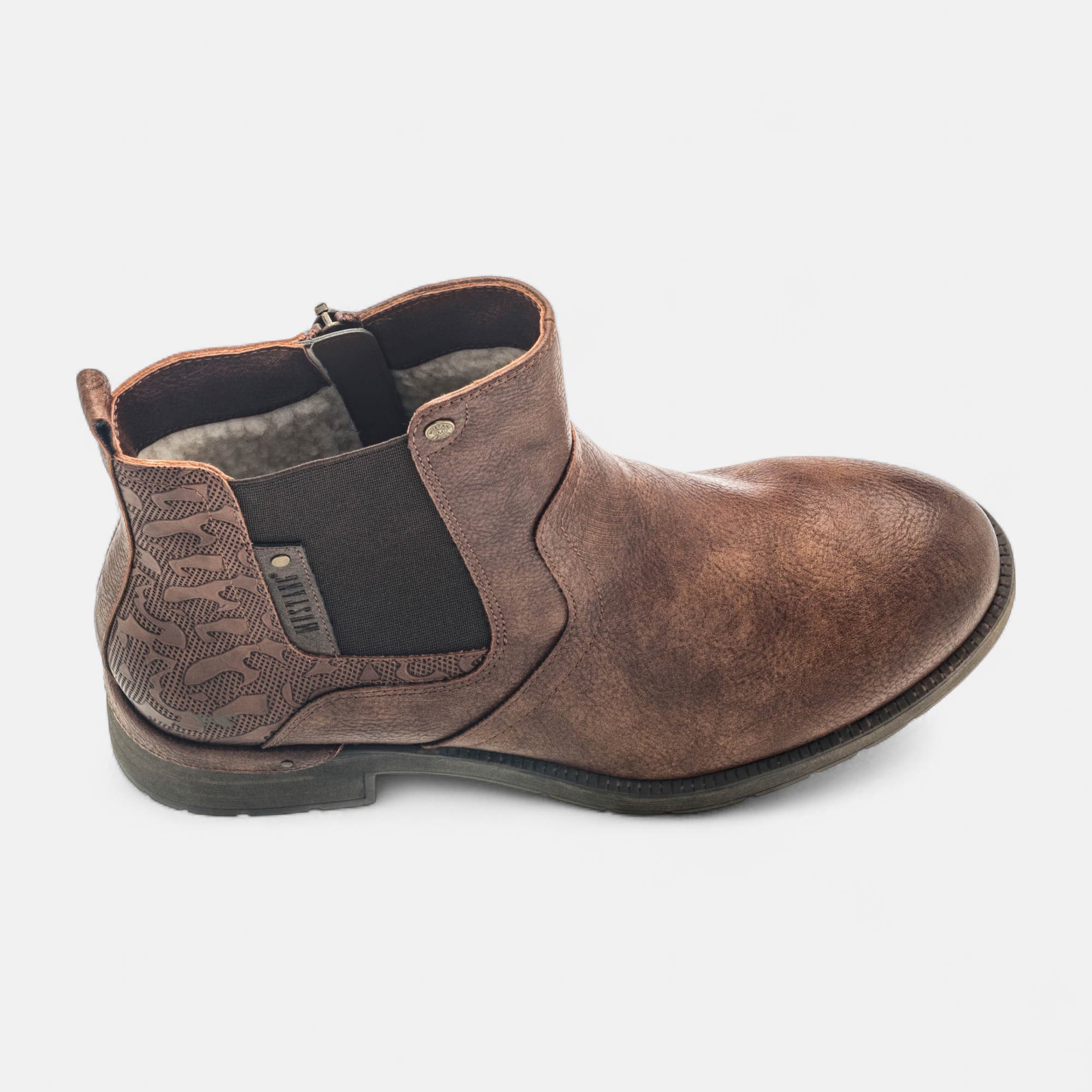 Boots chelsea Femme cognac