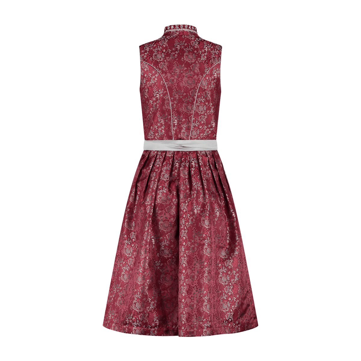 Bordeaux Rode Dirndl Jurk Oktoberfest Dames Kant 2 delig