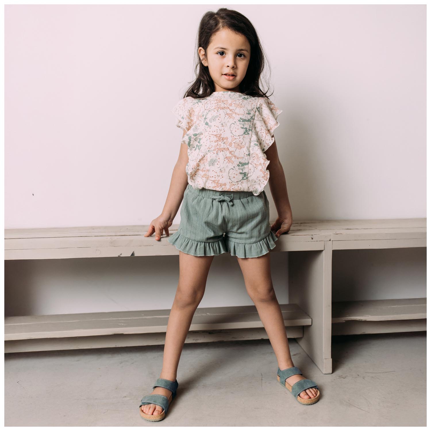 Sweet petit meisjes peuter shirt + short