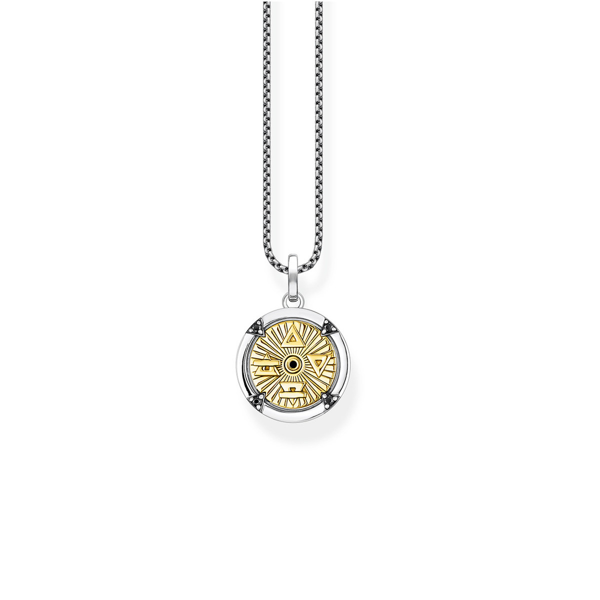 Collier THOMAS SABO argent 925 bicolore signes du zodiaque et zirconias 50 cm