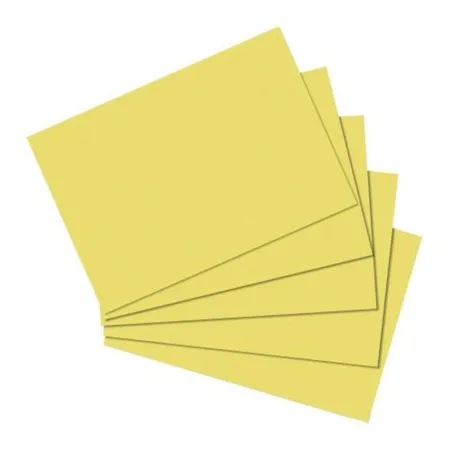 Herlitz Karteikarten, DIN A6, blanko, gelb, 100 Stück