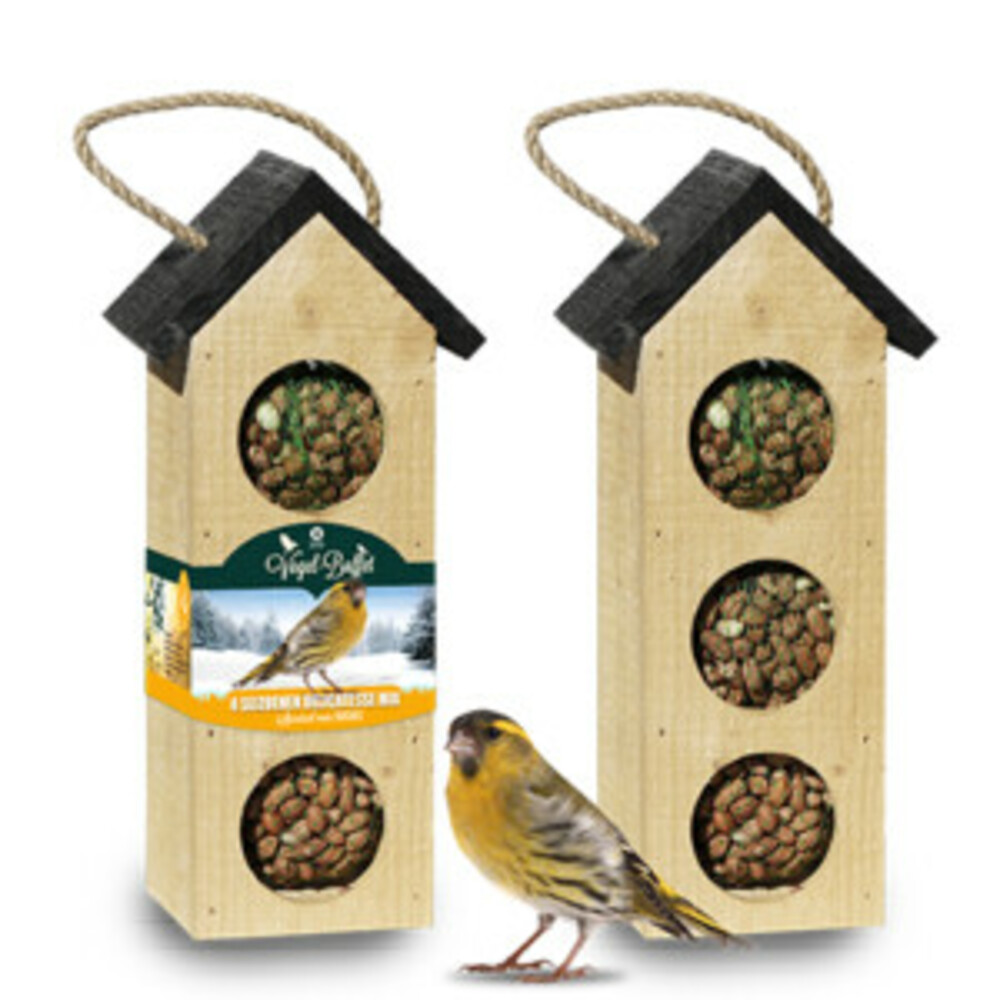Baza Vogel- Buffet Chalet 3 Feeder FSC Hout Boomklevers