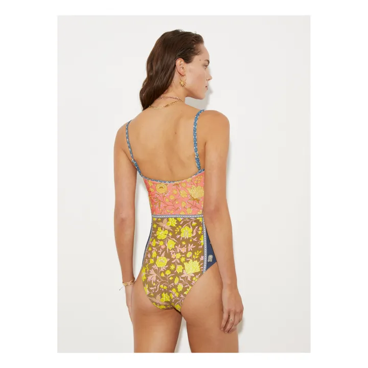 Boteh Maillot 1 Pièce Florimonde Patchwork | Orange