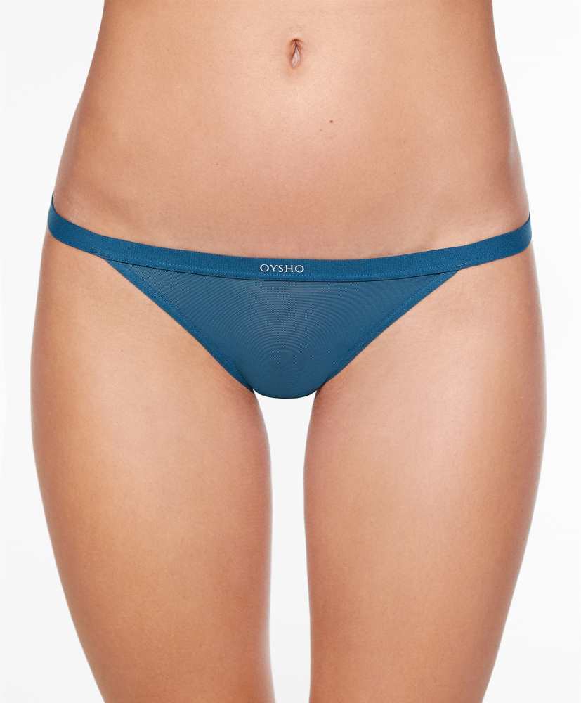 Conjunto de 3 calcinhas clássicas com acabamento em tule