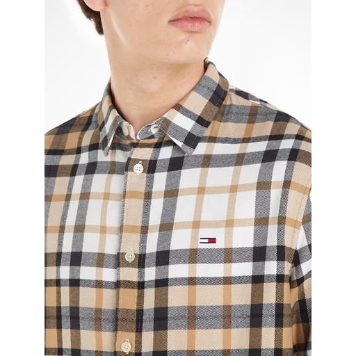Tommy Jeans Classic Essential Check Skjorte, Tawny Sand Check, S