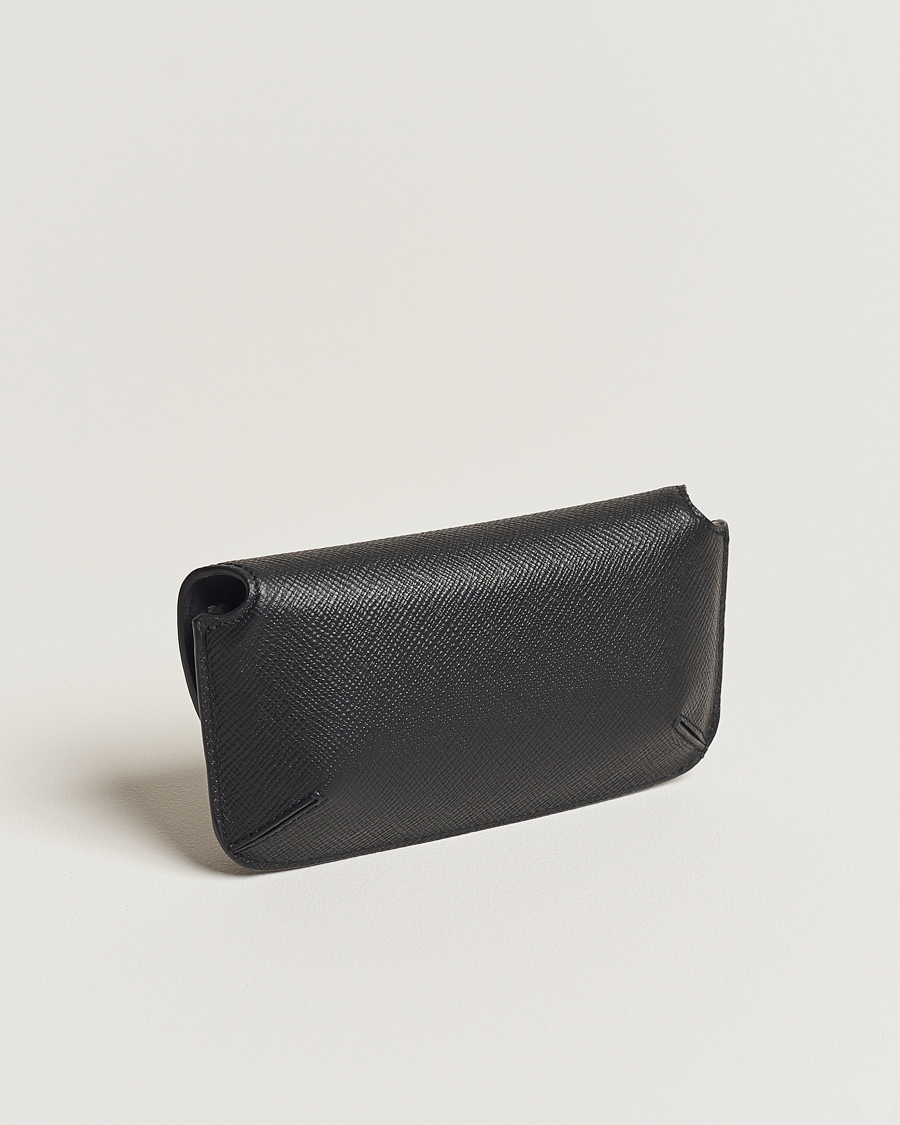 Smythson Panama Hard Sunglasses Case Black