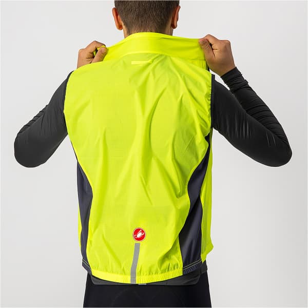 Veste vélo CASTELLI SQUADRA STRETCH JAUNE FLUO/GRIS FONCE