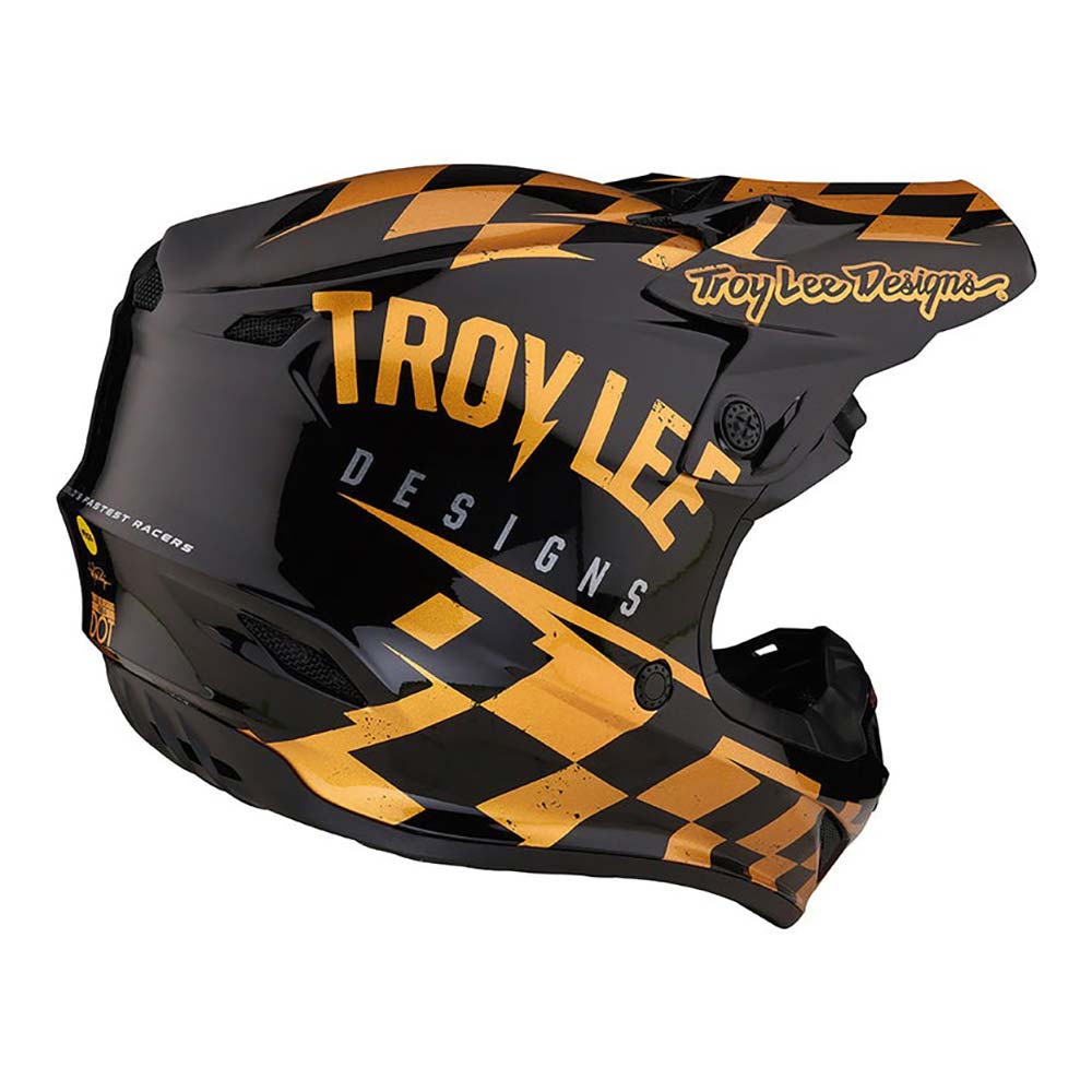 Troy Lee Designs - Casque SE4 Polyacrylite Raceshop Noir / Or