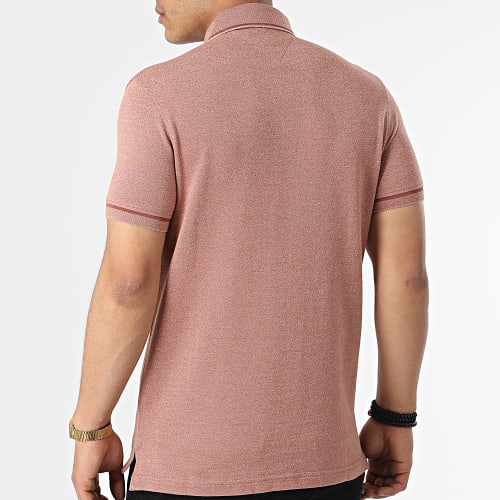 Polo Manches Courtes Mouline Tipped 5680 Orange Chiné