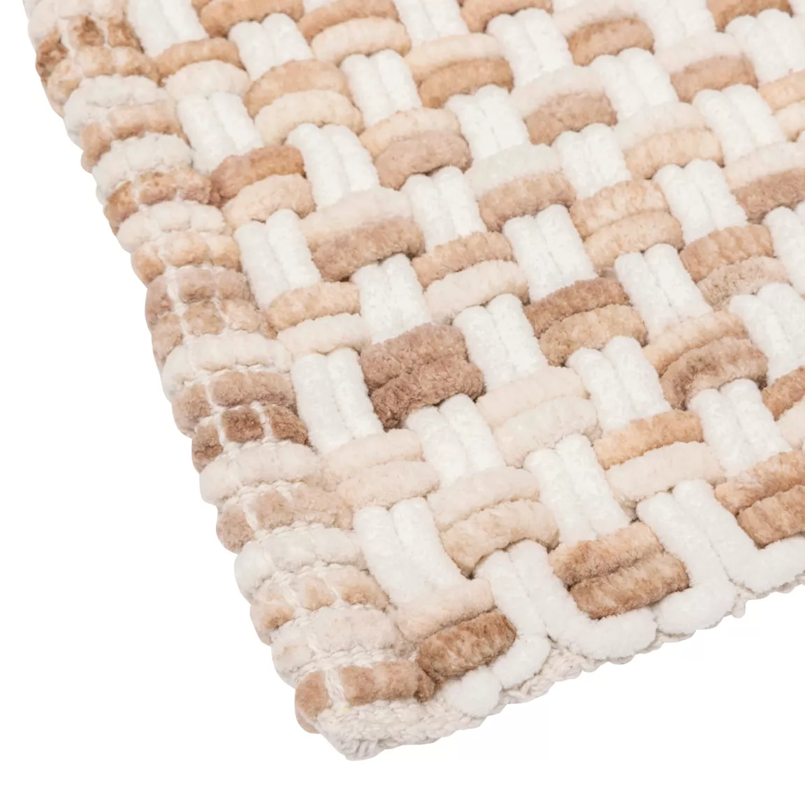 Tapis de bain coton (50 x 75 cm) Tresse Taupe