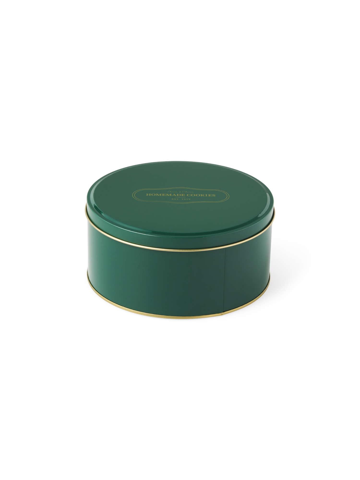 Kagedåse | Tin. 16,7 x 7,5 cm. | Pine Green