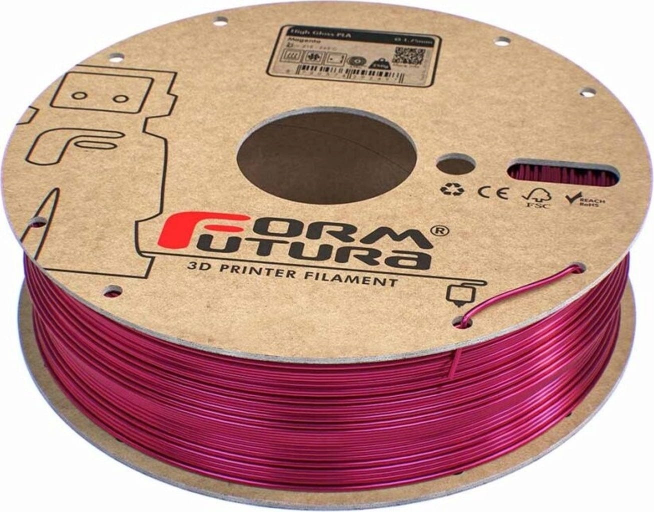 FormFutura  High Gloss PLA Magenta, 1,75 mm / 750 g    Ästhetisches Filament für Modelle ohne sichtbare Schichten