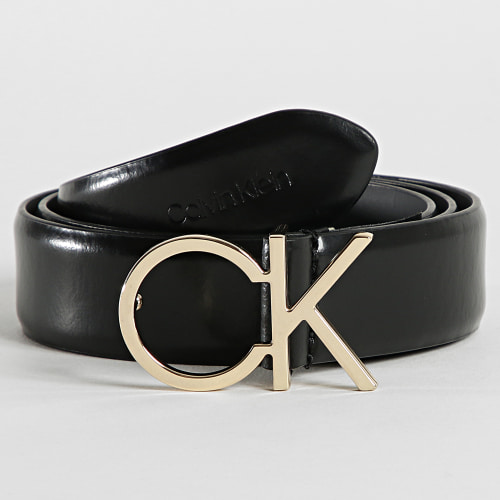 Ceinture Re-Lock CK Logo 0157 Noir Doré