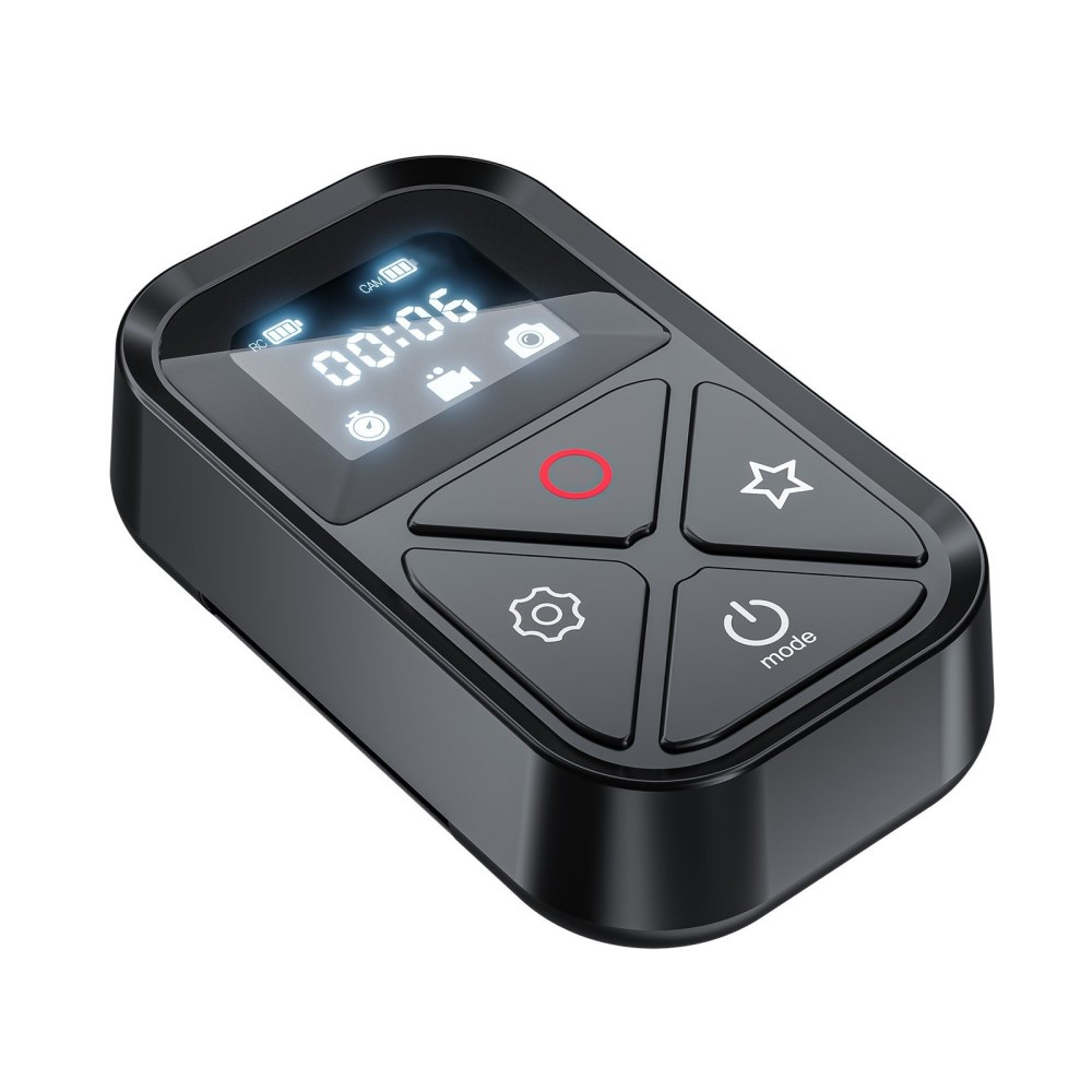 GoPro Fernbedienung für bis zu 5 Kameras mit Display und Armband   300mAh Akku (80 Meter Reichweite) - Schwarz