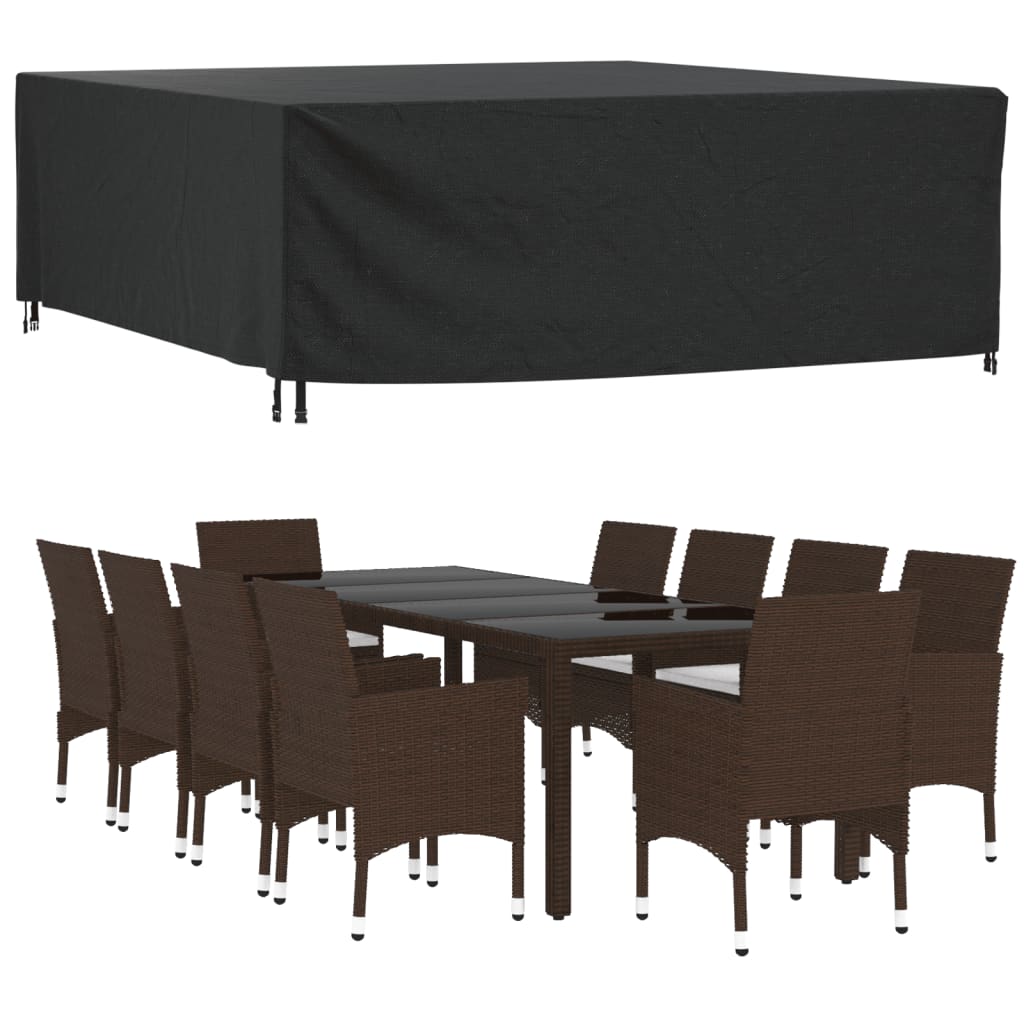 Housse de salon de jardin noir 260x260x90 cm imperméable 420d