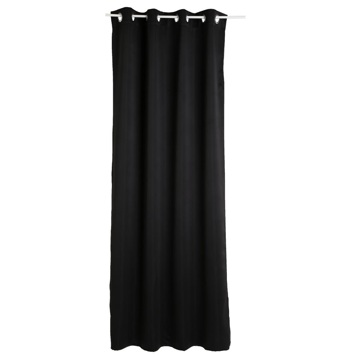 RIDEAU OCCULTANT NOIR 135X240CM X2 PIECES