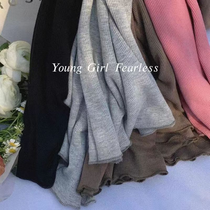 Everose - Mid Rise Plain Flared Pants