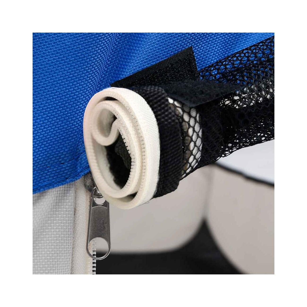 VidaXL faltbarer Welpenlaufstall blau 90 cm, 90 cm, 58 cm
