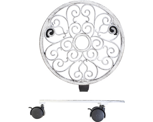 Wagner System Antieke plantenwagen ø 29 cm wit TK 50 kg
