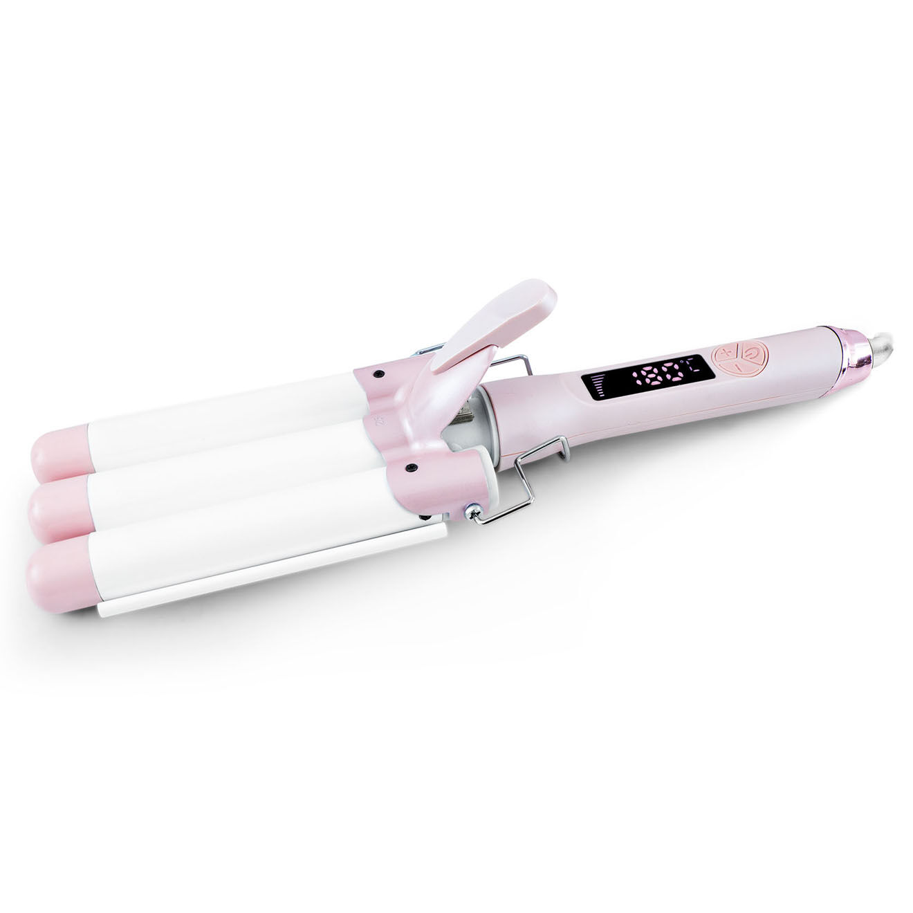 Yoghi Triple fer à onduler en Céramique rose
