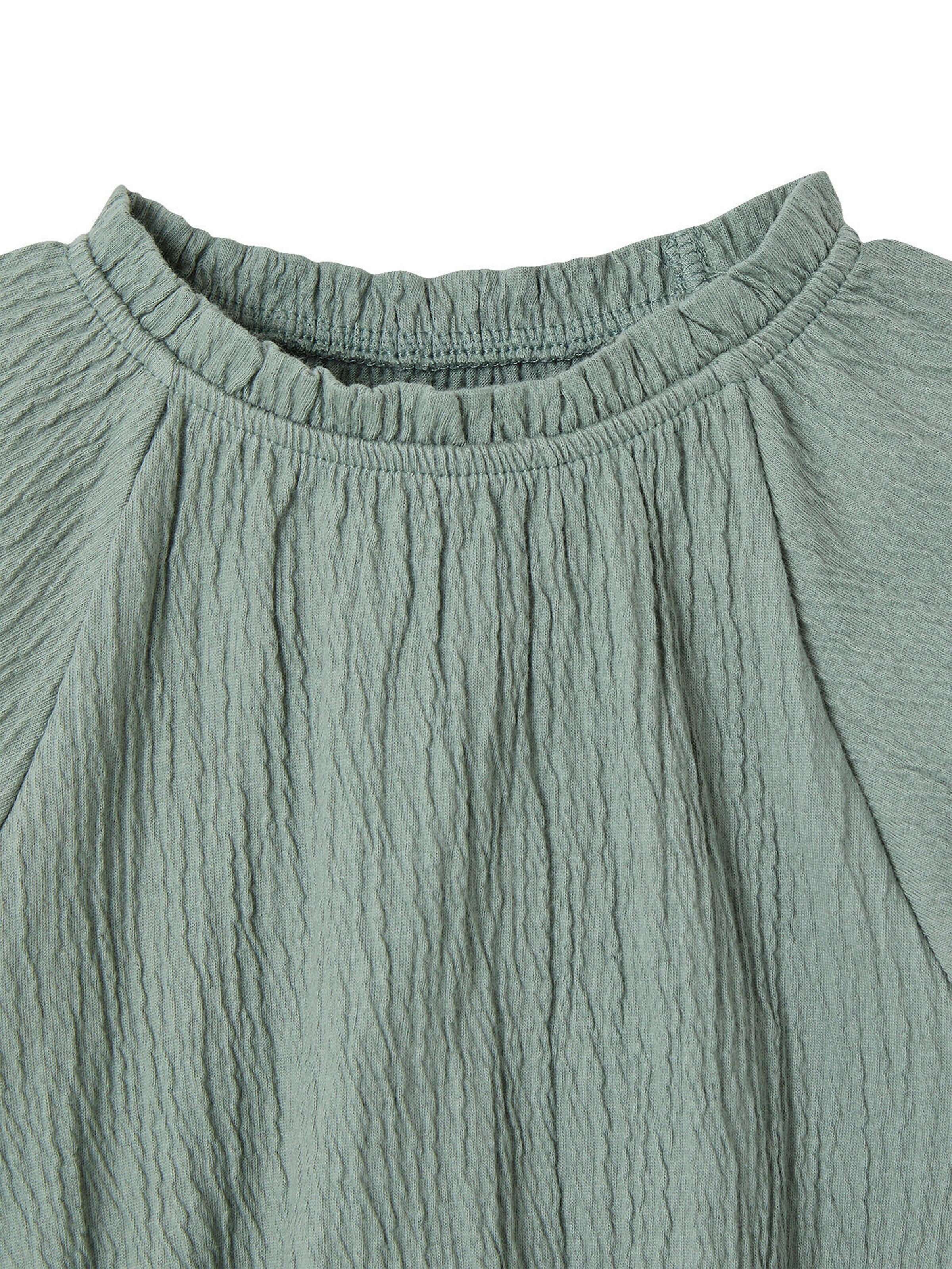 Vertbaudet Mädchen Blusenshirt in Cropped-Länge salbeigrün