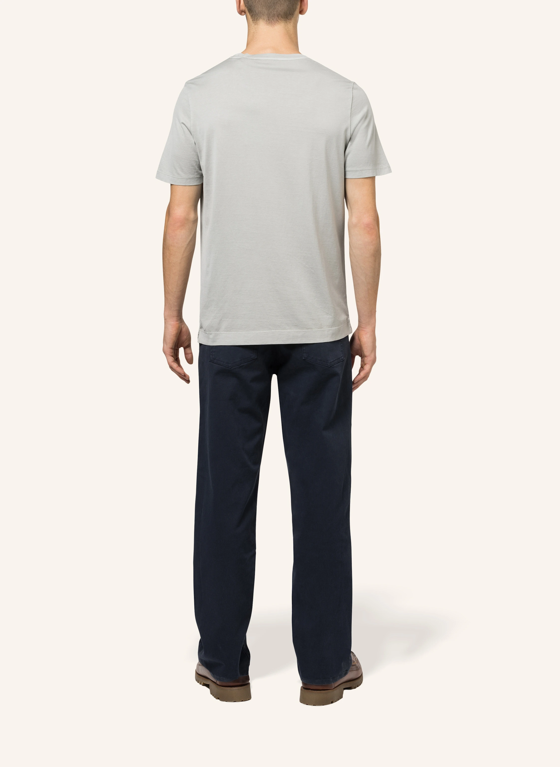 TRUSTED HANDWORK Round Neck 1/2-Sleeve T-Shirt