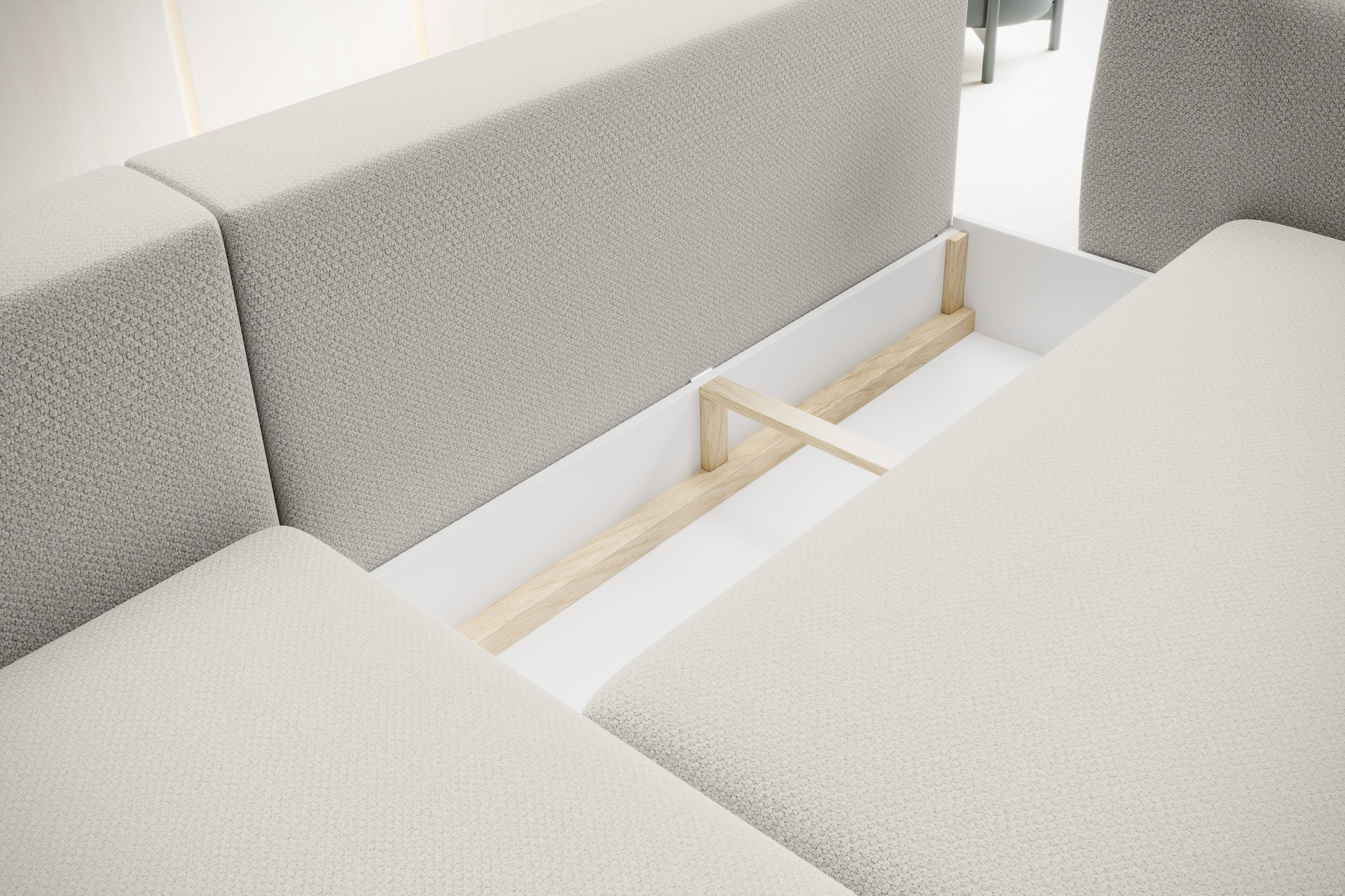 Ecksofa CANDY 166 x 256 cm pearl