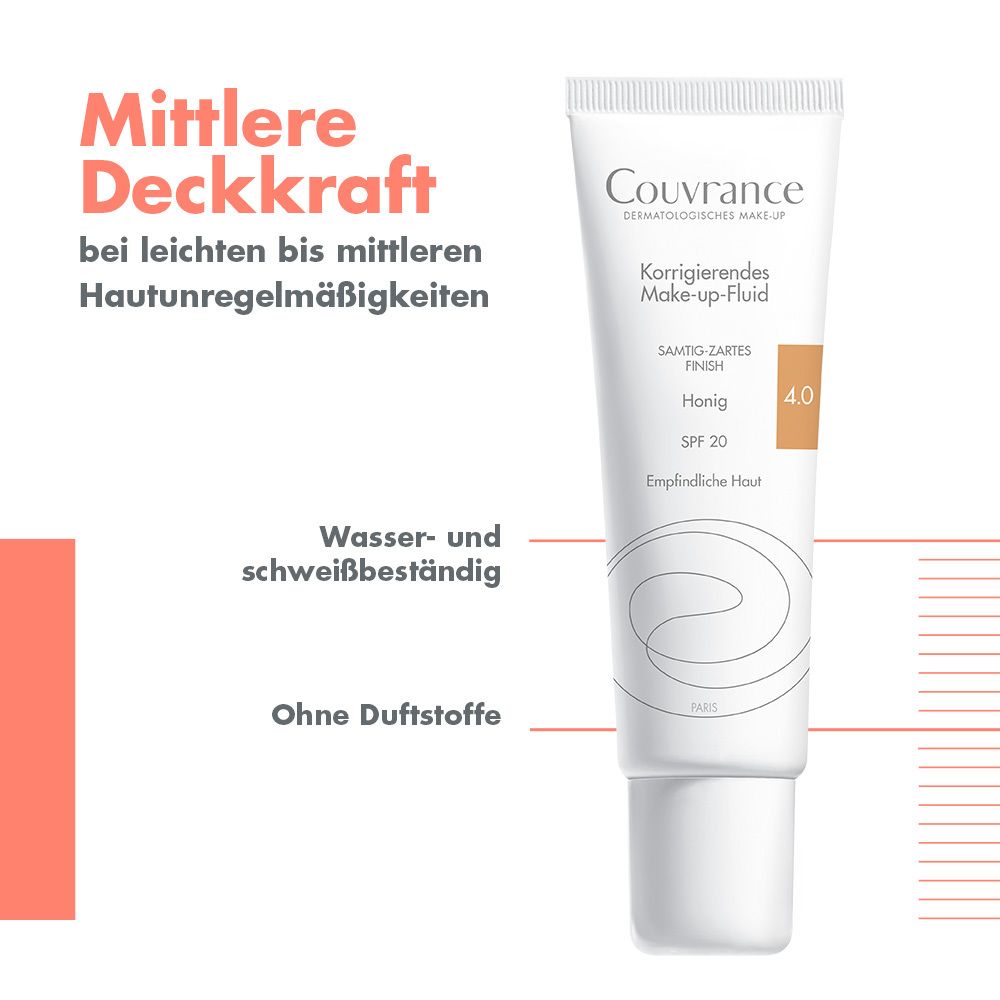 Avène Couvrance korrigierendes Make up Fluid 04 Honig mit UV-Schutz