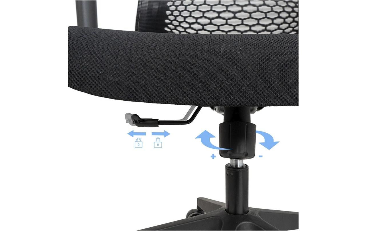Bürostuhl FlexSeat Schwarz<br>Drehbarer Stuhl mit Armlehnen