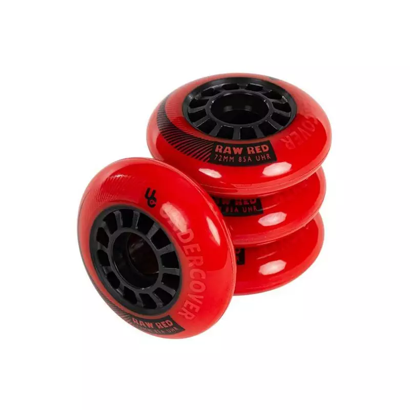 Roues roller UNDERCOVER Raw 72/85A Red (pack de 4)