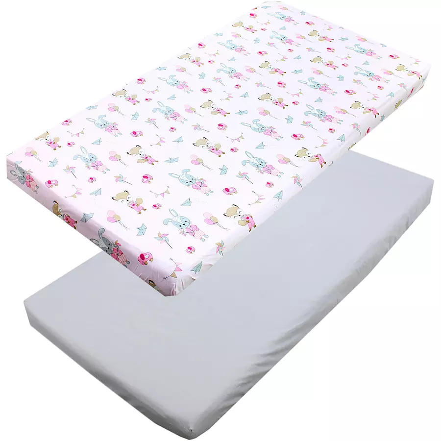 TupTam Baby Kinder Spannbettlaken 2er Pack rosa